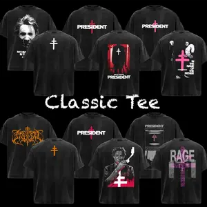 [COLLECTION] President Band T-Shirt Collection, Gothic Cross Graphic Tee, Retro Deathcore Style Shirt, Dark Religious Metal Inspired Shirts, Vintage Heavy Cotton Band Tee, Gift for Metal Music Lovers, Alternative Merch for Men & Women