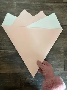 Soft Pink/White Double Sided Wrapping Paper 20 Sheets 58cmx58cm Waterproof Florist Quality Pack