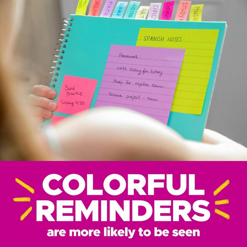 Post-it Super Sticky Notes, Limited Edition Color Collection, 3x3 in, 15 Pads/Pack, 45 Sheets/Pad office  supplies