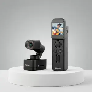 FeiyuTech [Official Pocket 3 KIT Detachable 3-Axis Gimbal Stabilized Action Camera,12MP,130° FOV,1/2.3" CMOS,4K 60 Video,Magnetic,AI Tracking,for Sport/Motorcycle,Cordless (Remote Handle+Camera)