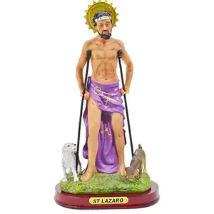 Estatua de San Lázaro Estatua de San Lázaro Escultura en resina Decoración del hogar (5 pulgadas) Ornaments Decoration Religious