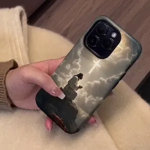 God Jesus Pattern Phone Case , Shockproof Rugged Cover Dual Layer Soft TPU Bumper Hard Shell for iPhone 11 12 13 14 15 16 Pro Max Plus Anti-Fall Cool