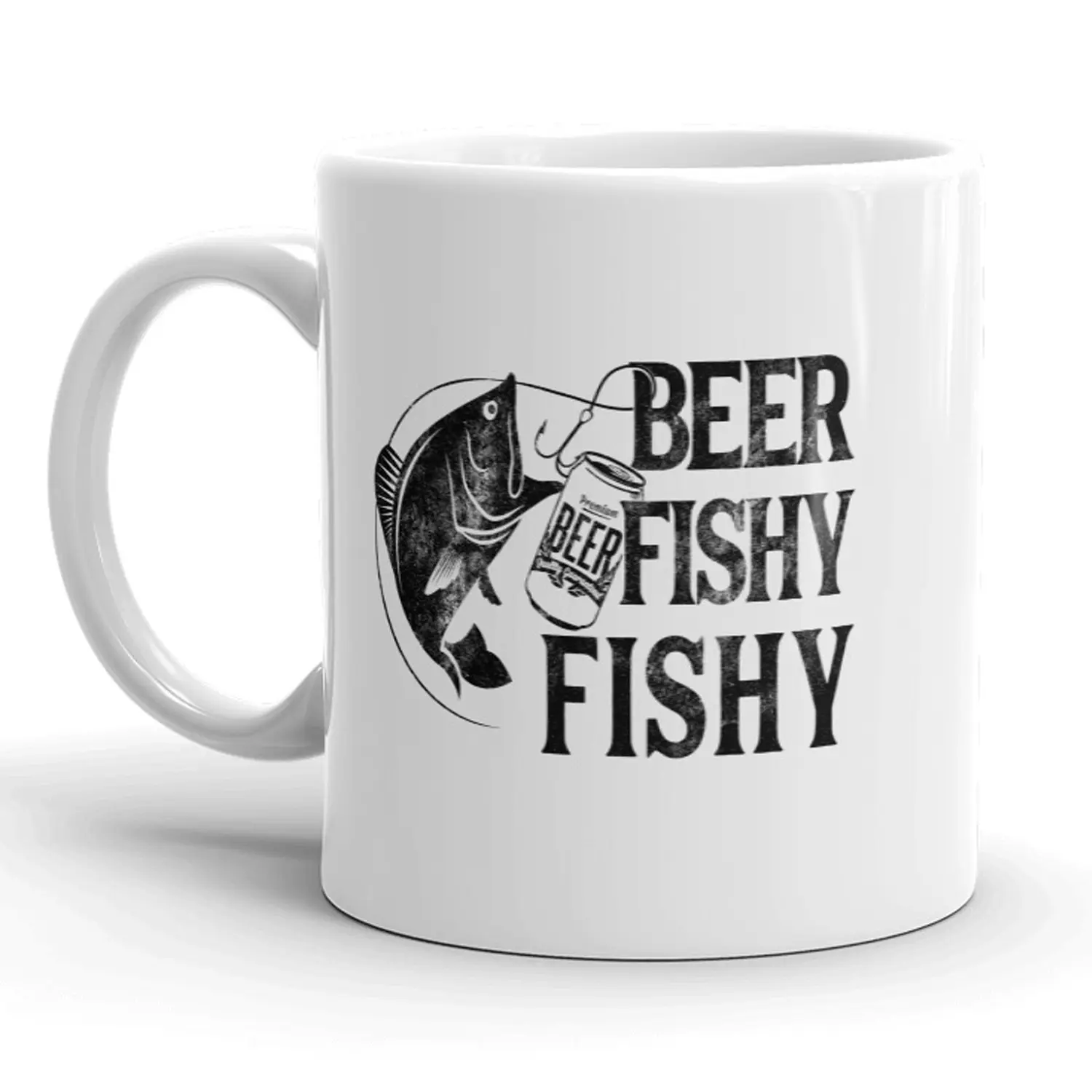 Beer Fishy Fishy Mug Funny Outdoors Fishing Coffee Cup - 11oz Funny Coffee Mugs Ceramic Printed Drinkware Cup