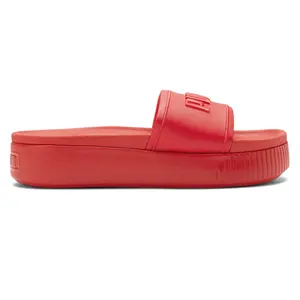 PUMA Womens Platform Slide Casual Sandals Casual Mid Heel 2-3" - Red