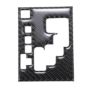Auto Gear Shift Panel Trim Cover, Interior Decoration Accessories Trim Cover, for Toyota 4Runner 2010-2020, Carbon Fiber & Crystal Epoxy, Black