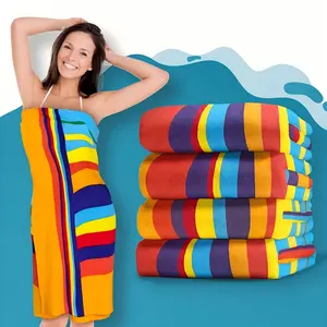 New Beach Towel, Dual-Sided Plush Beach Towel, Quick-Dry Towel, Face Wash Cloth, Bath Towel, Summer Beach Towel, Outdoor Sports Towel