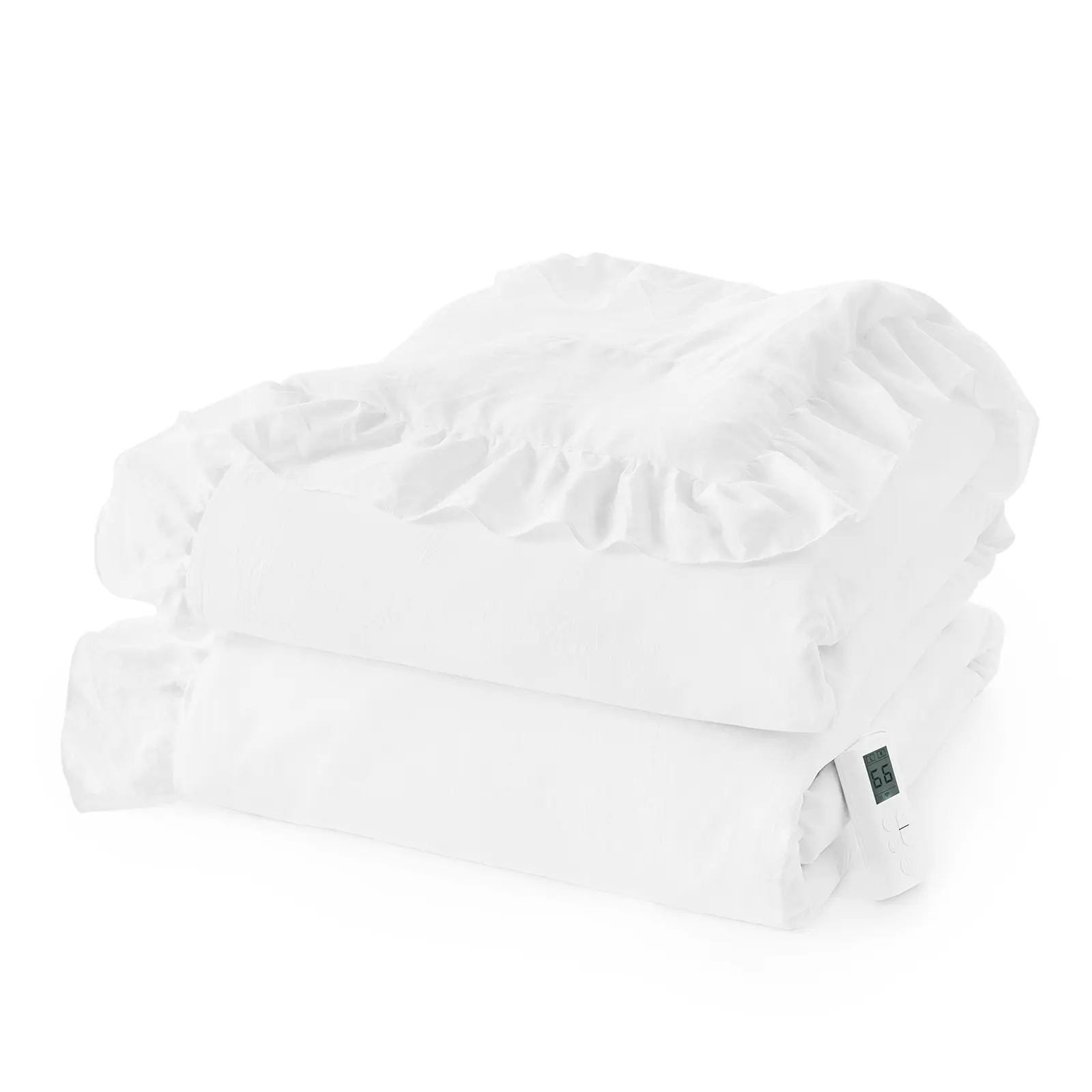 Luxury Heated Comforter Blanket, Fast Heating Electric Blanket with 6 Heat Levels, Wireless LCD Controller & Overheat Protection