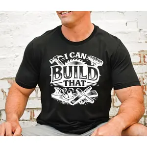 Funny "I Can Build That" Woodworker Tee🪚 USA Made 100% Cotton| Best Carpenter & DIY Gift| Durable Shop Shirt for Men, Dads & Husbands