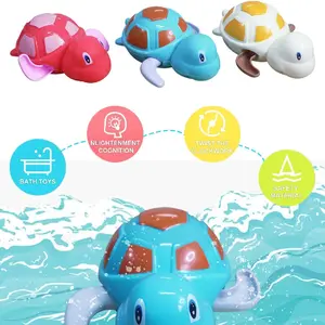 1pcs Swimming Little Turtle Baby Bathing Sensory Clockwork Toy Baby Children Playing in Water Bathing Boy Girl Baby Falling in Love with Bathing Playing in Water Little Turtle Baby Interactive Small Toy
