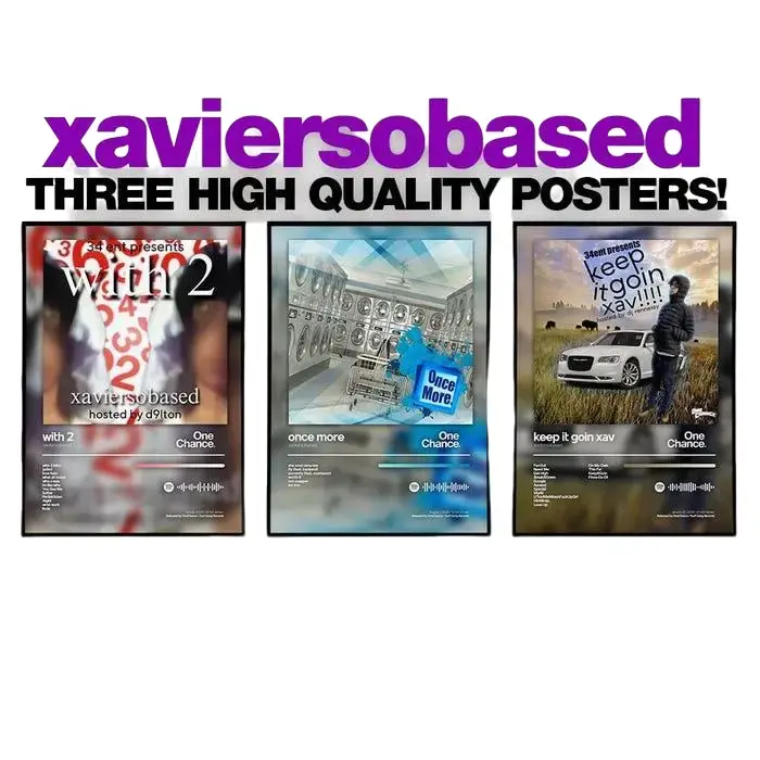 Xaviersobased Poster 3 Pack - Album Wall Cover Art - Underground -  Minimal Arts - Music Lover Gift - 1c33 - OneChance - 130 #56