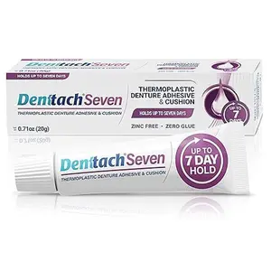 Denttach Seven Thermoplastic Denture Adhesive Soft Reline for Dentures .70 oz