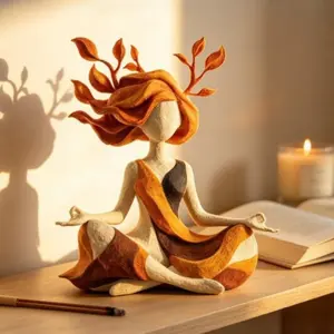 1 Natural Goddess Figurine For Meditation, Home Desktop Decoration, Holiday Decoration, No Power Required, Suitable For Garden And Horticultural Decoration, Resin Ornament