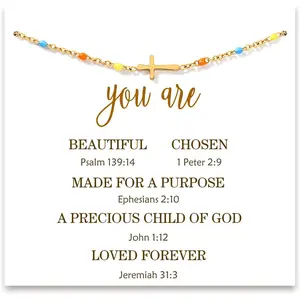 Christian Mothers-Day Gifts for Women, First Communion Confirmation Graduation Religious Cross Bracelet  for Women Her Faith, Inspirational  Birthday Gifts for Friends/Mom/Grandma/Daughter/Sisters/Granddaughter/Her