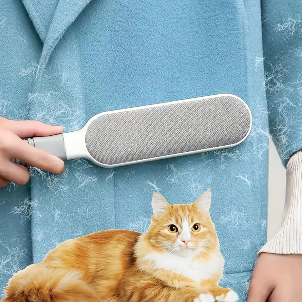 1pc, Reusable Lint Brush, Double-Sided Brush for Removing Pet Hair, Manual Electrostatic Sticky Lint Brush for Pets, Effective for Cleaning Clothing, Sofas, Furniture, Bedding, And Carpets.
