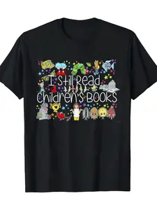 Today Is a Good Day to Read Books, And I Still Read Books. Printed T-Shirt, 1pc, 100% Pure Cotton Casual Crewneck