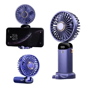 3 IN 1 Hand Fan & 4000mAh Portable Fan,Mini, FoldableUSB Rechargeable, ldeal for Travel & Outdoor and Summer Purple Portable Clip-On Mini Rechargeable Fan satisfied pro 2 Portable Rechargeable minifan
