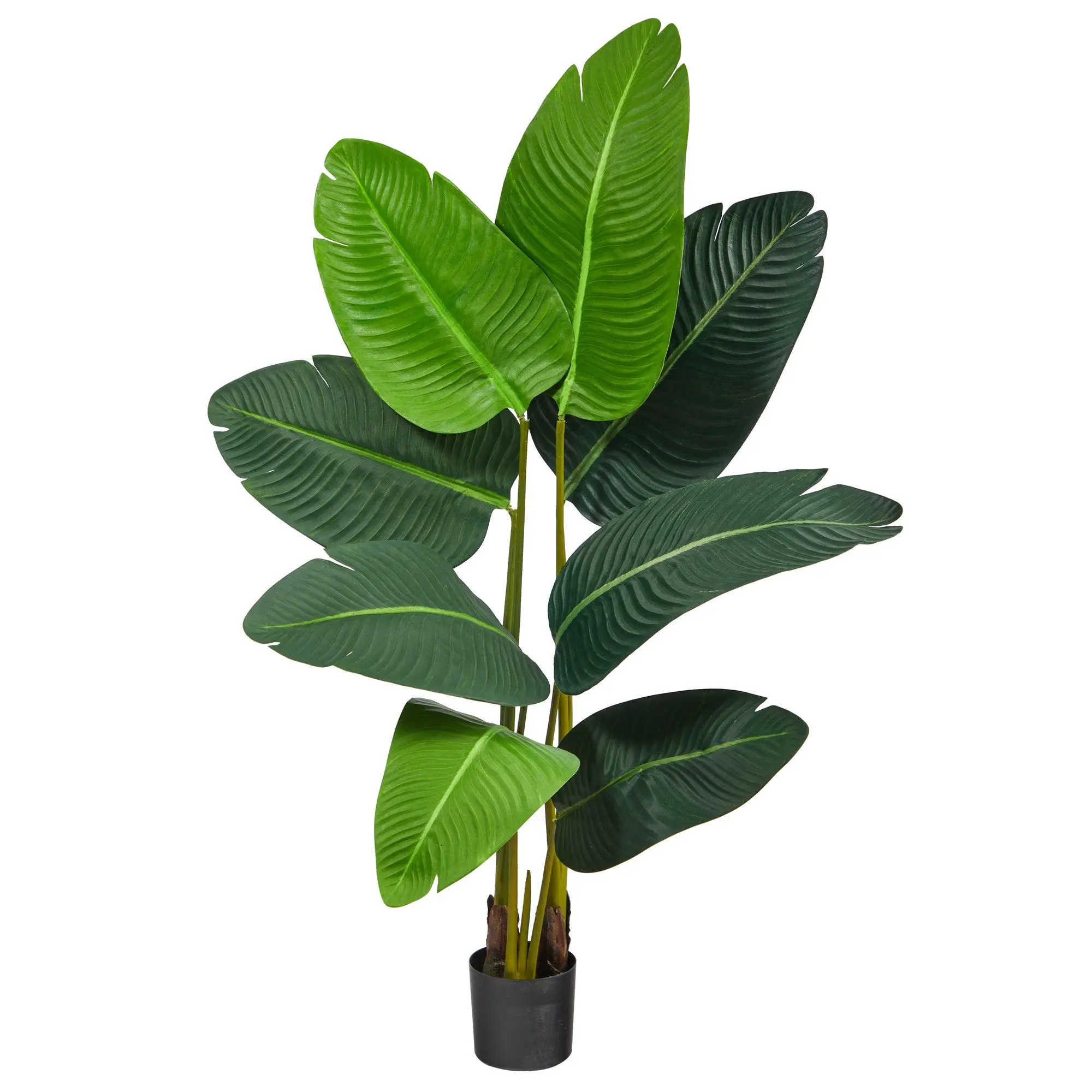 3.5ft Synthetic Traveler's Palm Tree - Variegated Palm Fronds, Detailed Synthetic Leaves, Natural Look - Indoor Home Decor Nursery Plant, Botanical Aesthetic Accent, Plants
