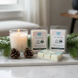 Blue Spruce Scented Melting Wax Tarts - Handmade Wax Melts with Aroma for Candle and Fragrance Use