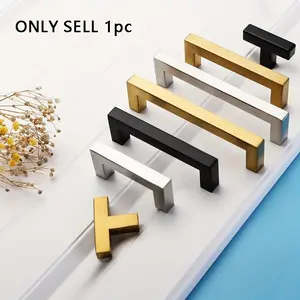 Square pull handle for cabinet door drawer - modern style hardware Modern Design - suitable for kitchen and bathroom cabinets, the central part of the cabinets - used for drawer handles of kitchen cabinets