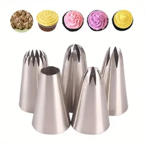 Flower mounting nozzle 5-piece set Pastry Decorating Tools For Cakes Fondant Decor Confectionery Flower Cream Nozzle Kitchen Gadgets
