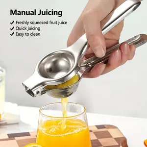 Stainless Steel Manual Juicer, Multi-Functional Fruit Presser for Lemons & Oranges, Handheld Citrus Squeezer, Set of 1/2/3 Pieces