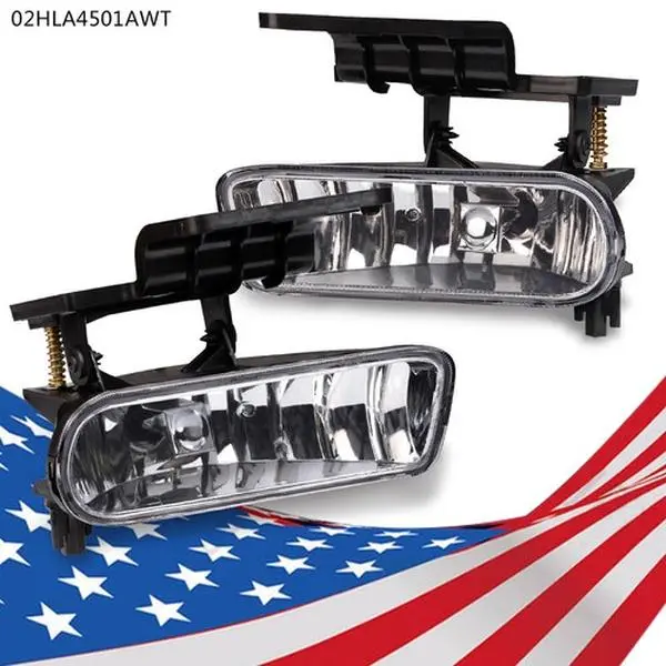 CROSSDESIGN 1 Pair Automotive Fog Lights - Auxiliary Bumper Driving Lights, Car Accessories, Fit for 99-02 Chevy Silverado, 00-06 Tahoe Suburban