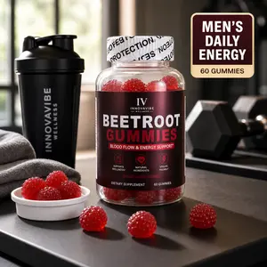 INNOVAVIBE Natural Beetroot Gummies for Men - Daily Energy Support, Fitness & Workout Boost, Berry Flavor