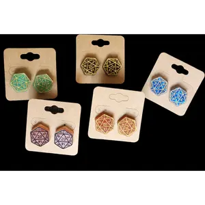 D20 Dice Stud Earrings