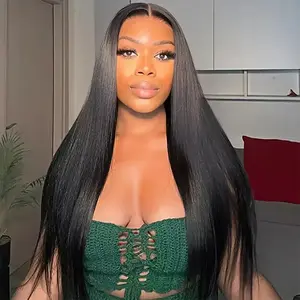 Celie Hair 6×5 Pre-cut Hd Lace Straight Wear & Go Glueless Wig Pre-bleached Knots Pre-plucked 180% Density Human Hair Wig