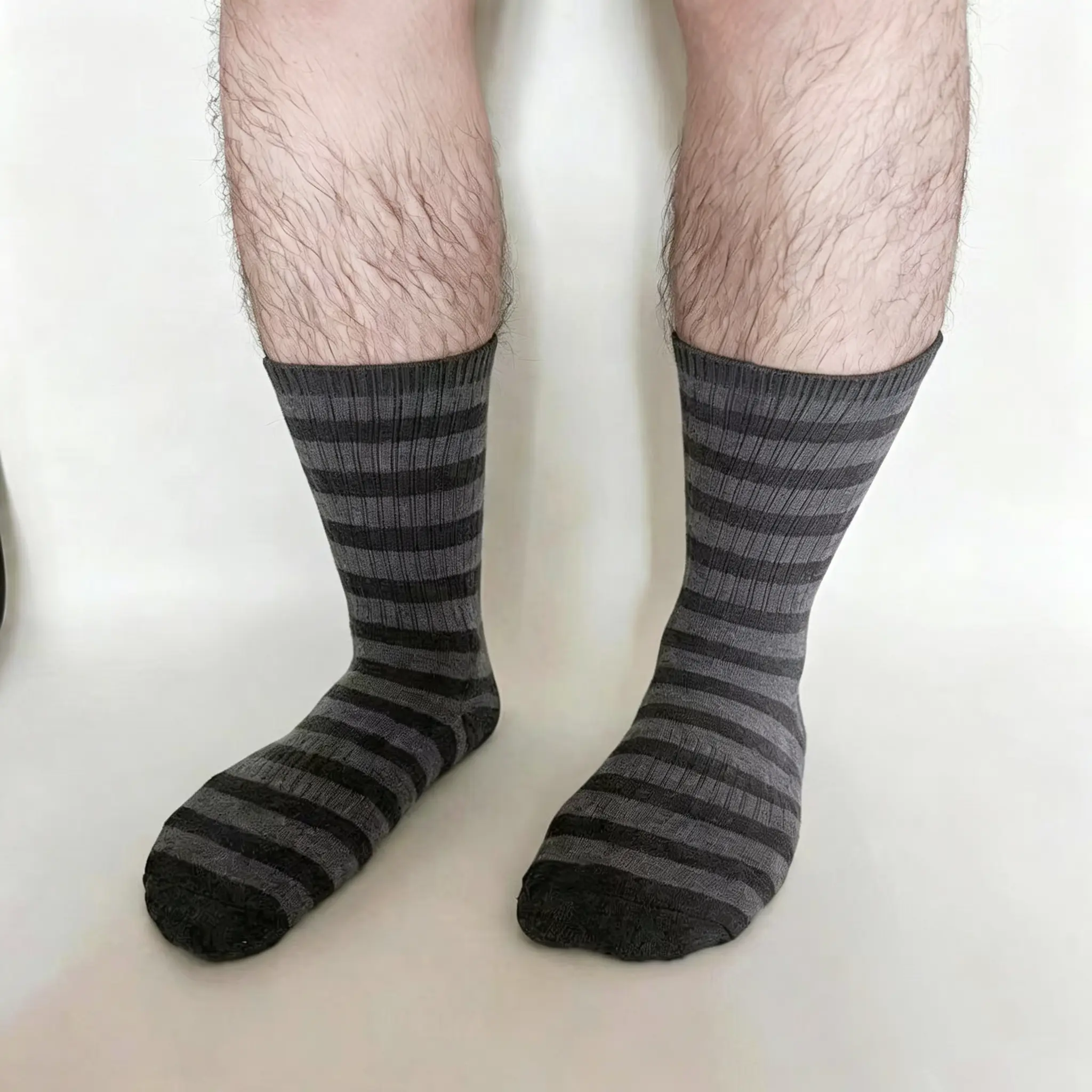 Adults' Mid-Calf Stripe Athletic Socks for Running, Breathable Performance Fabric, No-Odor Design, All-Season Universal Sports Socks