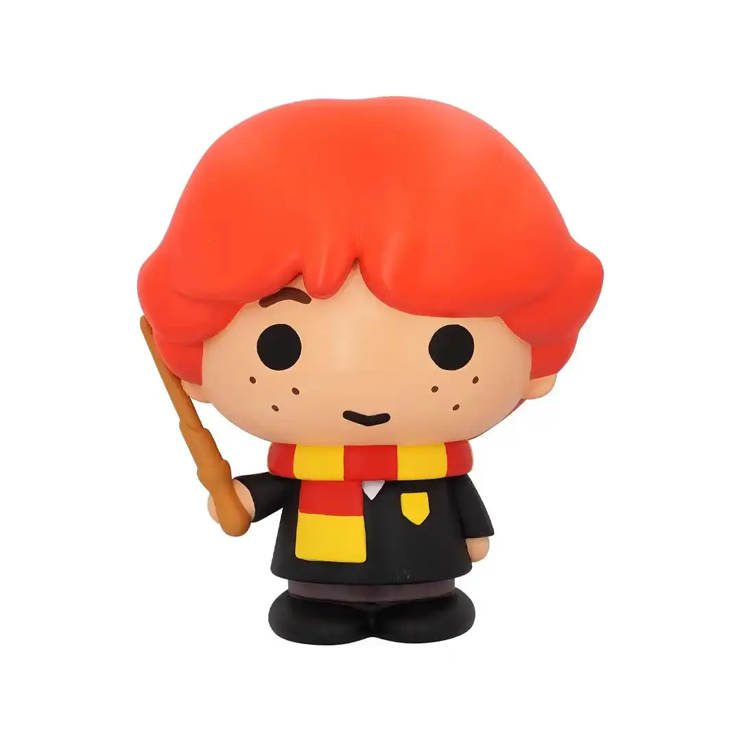 PVC Harry Potter Ron Weasley Figural Piggy Bank - Ron in PVC Form Plastic Coin Saving Container, Collectible Figure, Display & Save Home Decor Accent, Wizarding World Art Home Supply