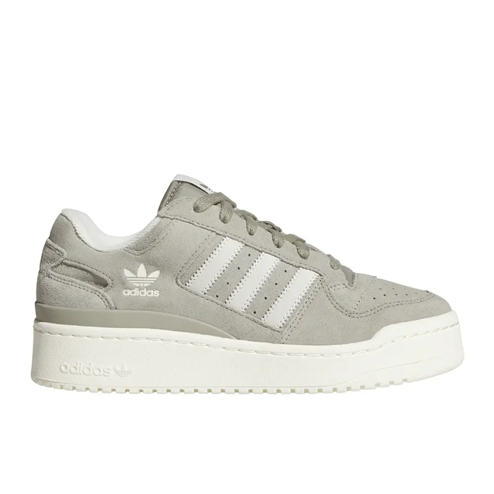 adidas Womens Forum Bold Stripes Lace Up Sneakers Shoes Casual - Grey