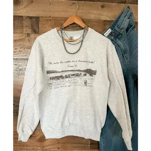 The Psalms 50 Crewneck Sweatshirts tops for women, Gift for Her western outfits women, western clothing stuff country girl clothes