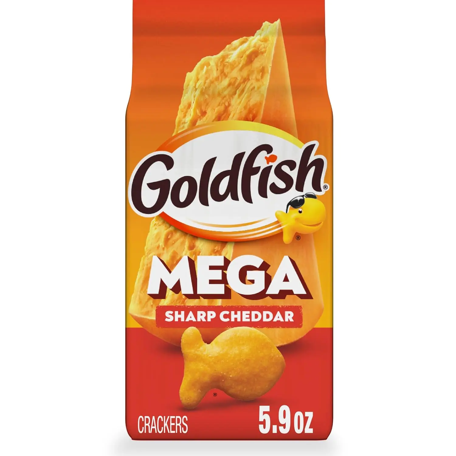 Mega Bites Sharp Cheddar Cheese Crackers, 5.9 Oz Bag