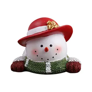 Christmas snowman resin ornament cartoon snowman figurine blind box Christmas window display micro landscape snowman decoration