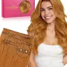 WENNALIFE Double Genius Butterfly Weft Hair Extensions Human Hair, Genius Weft Hair Extensions 80g-120g 14 Inch to 24 Inch Auburn Ginger Add Volume and Length Real Human Hair Reusable Invisible Extensions #TikTokShopFallDealsForYou #sohochic