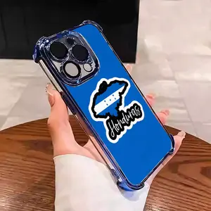 Honduran Flag Design Blue background creative Suitable for Aesthetic Electroplated TPU Casing For iphone 17 16 15 14 13 12 11 X XS PRO PLUS MAX AIR Samsung S26 S25 S24 Four Corners Anti-Fall Transparent Casual Soft Silicone Phone Cases L1809