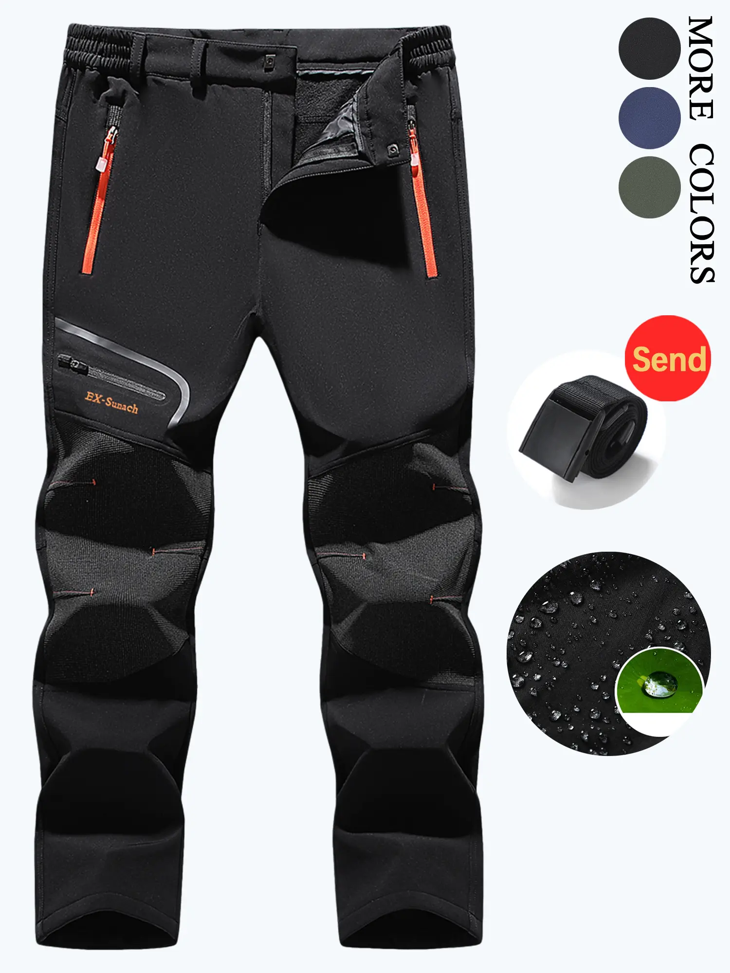 Men's Fall Softshell Pants | Water Resistant Windproof Anti-Scratch Trousers for Hiking, Camping, Work & Outdoor Adventures#SummerVibes