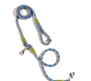 HOLIDAY DEAL Heavy-duty Dual-Headed Dog Leash, Release your hands when walking your dog, now UPGRADED to allow walking TWO dogs together, multi-functional slant cross waist running pet dog P chain traction rope