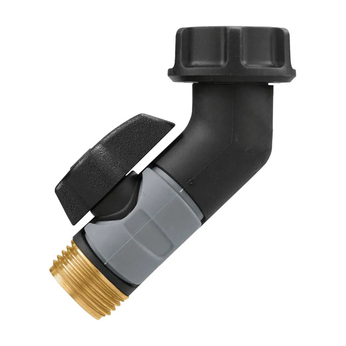 0.75 in. Metal Threaded Female & Male Gooseneck Hose Adapter