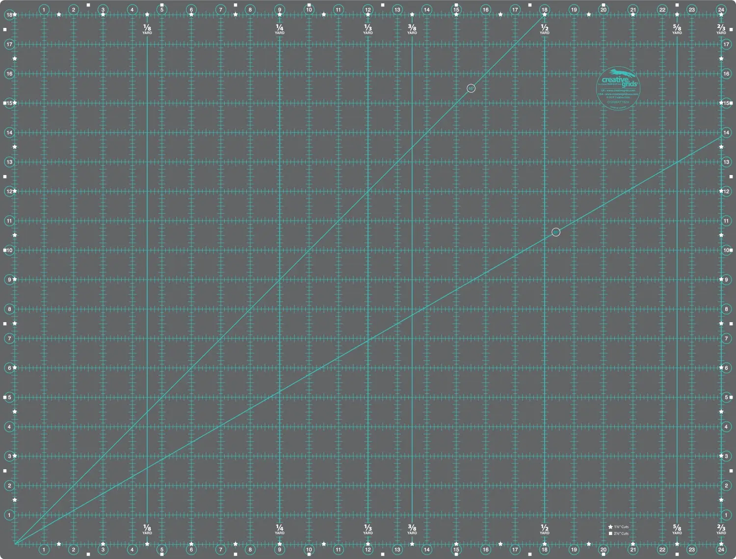 Creative Grids Self-Healing Double Sided Rotary Cutting Mat 18in x 24in