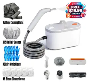 Portable Steam Cleaner for Home, Handheld Steamer for Cleaning Car Auto Detailing, Small High Pressure Steam Cleaner with 6 Accessories, 15s Fast Heat-Up, Large Tank