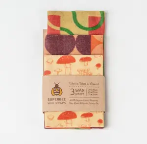 Beeswax Food Wraps Set of 3 - Mixed Designs