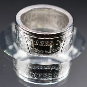 Genuine Morgan Silver Dollar Coin Ring