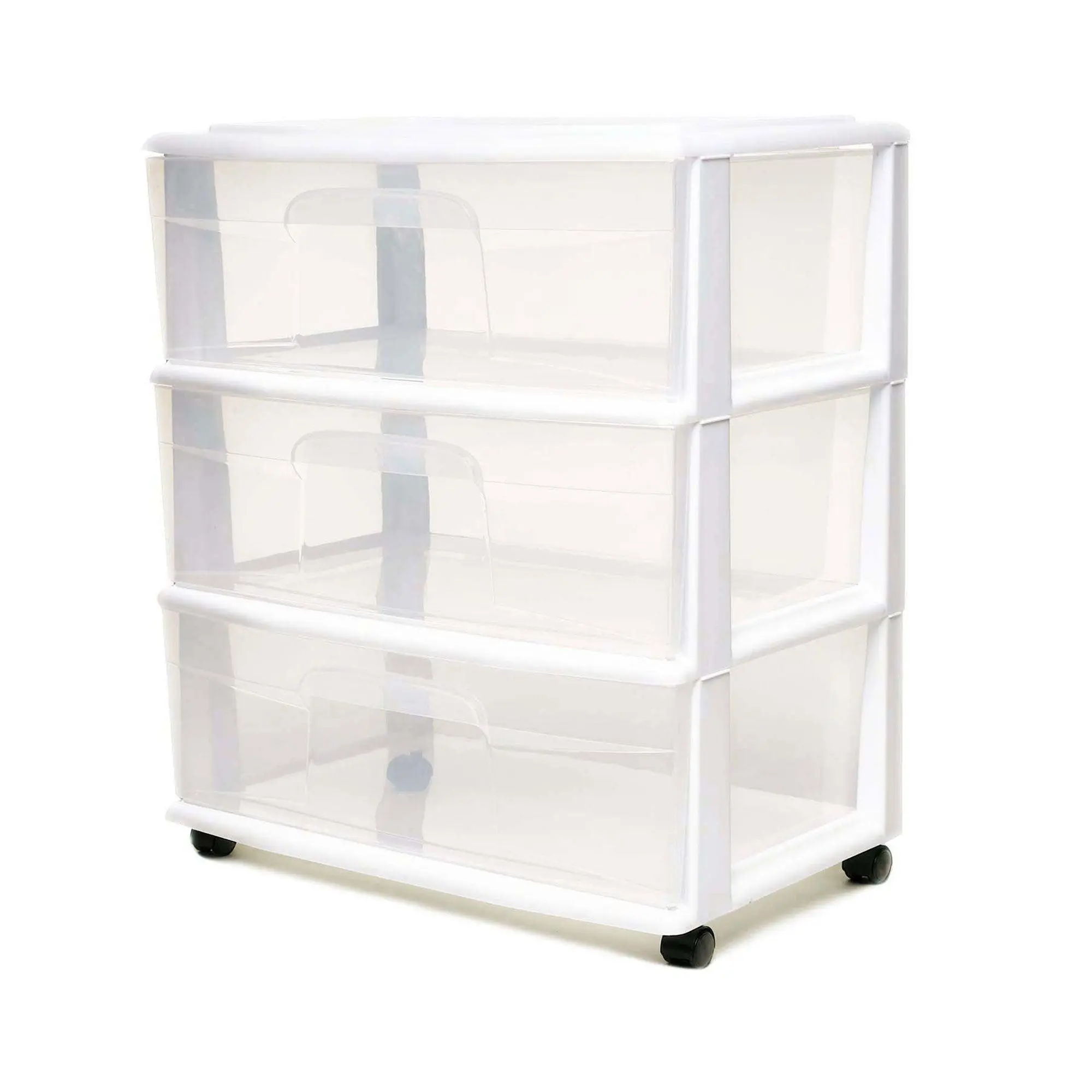 Homz Plastic 3 Clear Drawer Small Rolling Storage Container Tower, Framed Boxes Kitchen Homz Plastic 3 Clear Drawer Small Rolling Storage Container Tower, Framed Boxes Kitchen