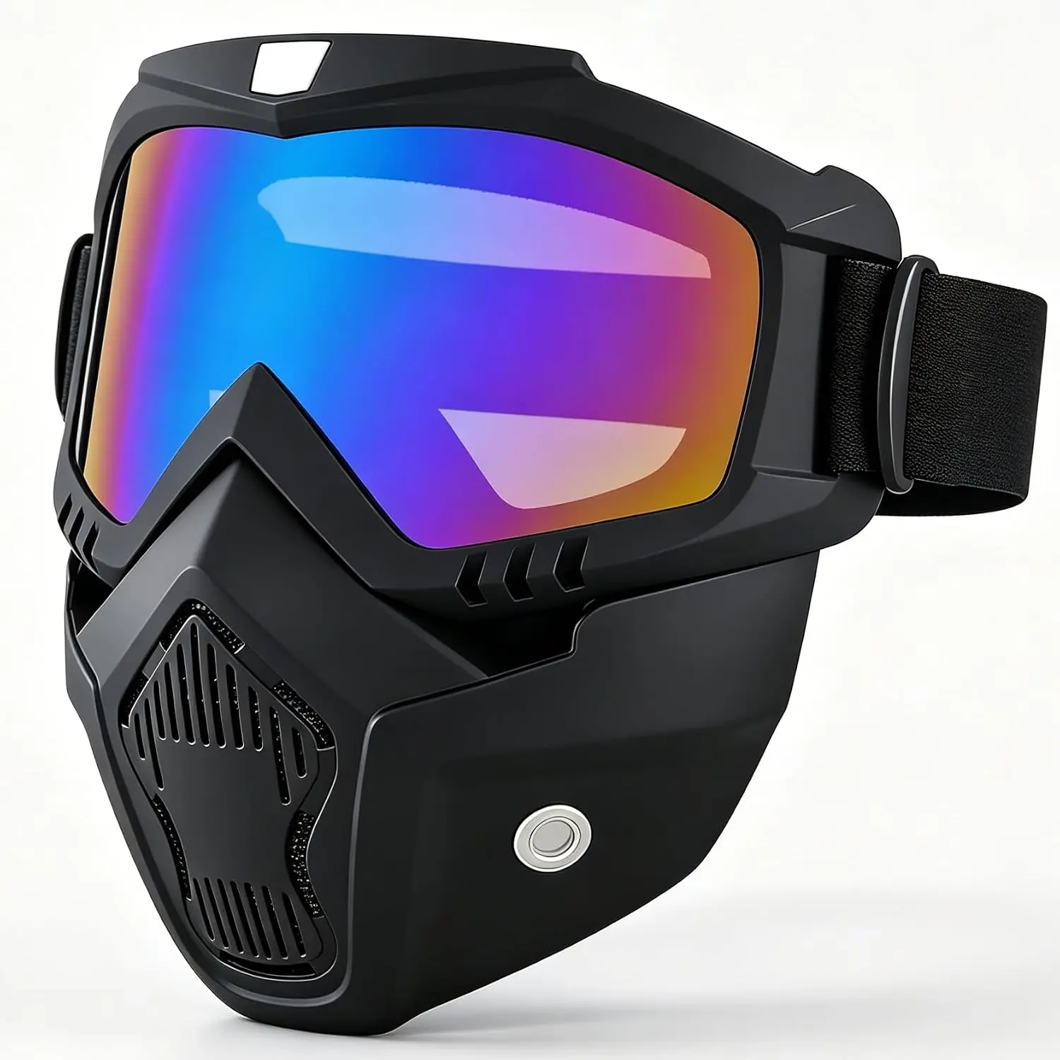 A Full-face Goggle with Anti-fog High-definition Lenses, a Detachable and Adjustable Ski Mask, and a Comfortable Handyman mask Sponge Pad