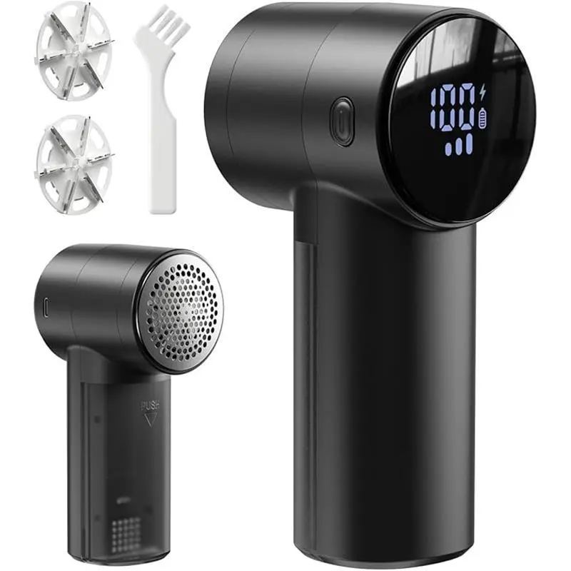 Electric Lint Remover and Fabric Shaver, Rechargeable Clothes Shaver for Sweater Furniture Couch, 3-Speed Pill Remover Defuzzer to Remove Fuzz Pilling from Blanket Jacket