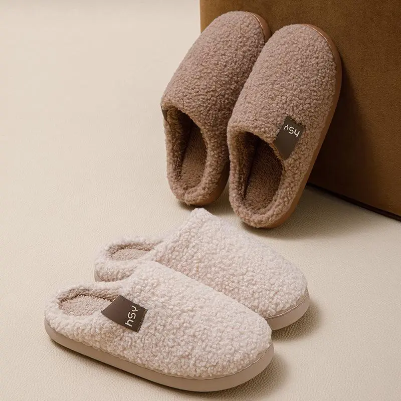 Women’s Fuzzy Cotton Plush Memory Foam Slippers - Warm, Cozy Slip-On House Shoes with Soft Lining, Anti-Skid Rubber Sole, Lightweight Comfort for Indoor/Outdoor Use