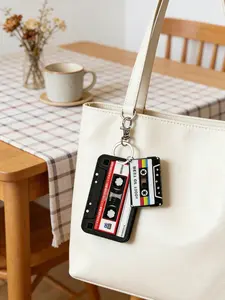 Vintage Cassette Tape Card Holder Pendant, Ideal for Packaging Decor, Keychain, ID Storage, Photo Holder, Gift for Various Occasions
