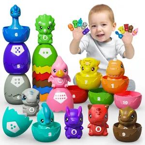 Dinosaur Finger Puppets With Egg 10 Pieces Preschool Learning Set Montessori Toy Jurassic Gift For Kids